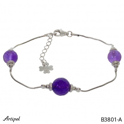 Bracelet B3801-A en Améthyste véritable