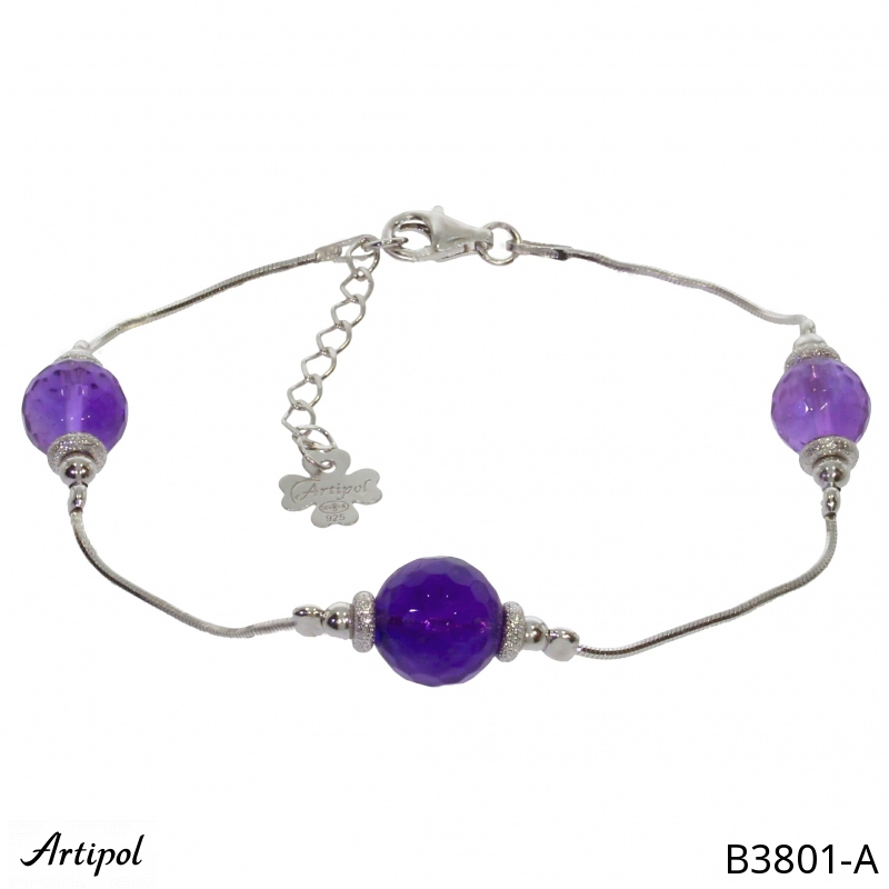 Bracelet B3801-A en Améthyste véritable