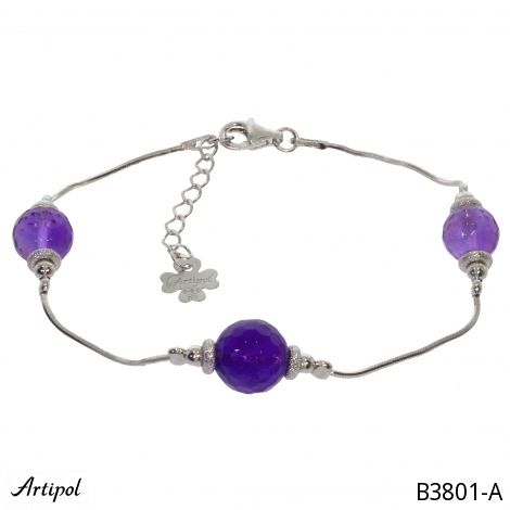 Bracelet B3801-A with real Amethyst
