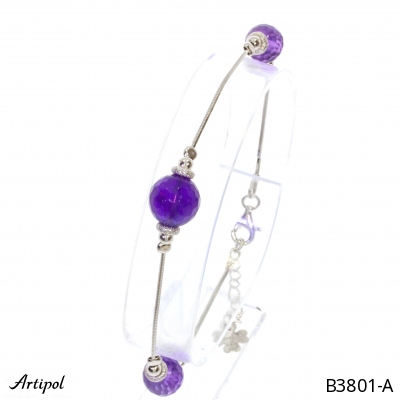 Bracelet B3801-A with real Amethyst