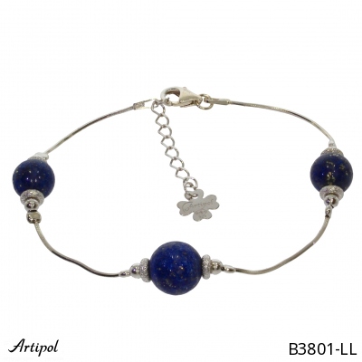 Bracelet B3801-LL with real Lapis-lazuli