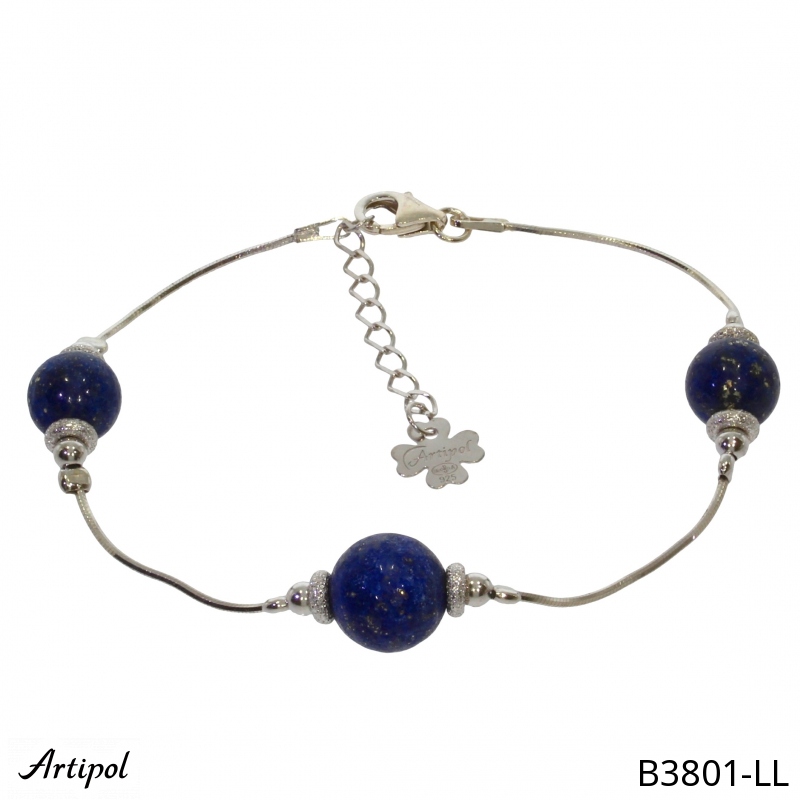 Bracelet B3801-LL en Lapis-lazuli véritable