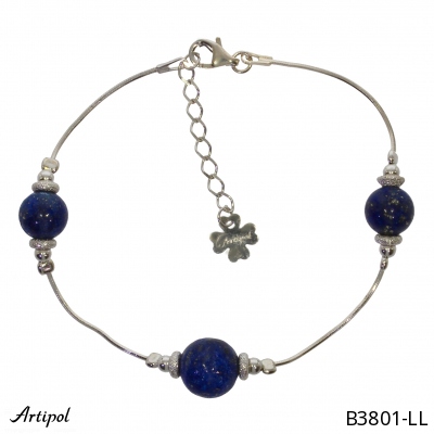 Bracelet B3801-LL with real Lapis lazuli
