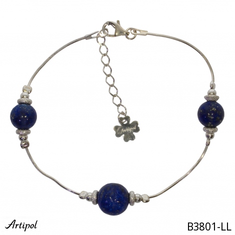 Armreif B3801-LL mit echter Lapis Lazuli