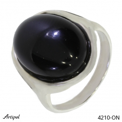 Bague 4210-ON en Onyx noir véritable