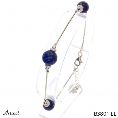 Bracelet B3801-LL en Lapis-lazuli véritable