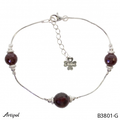 Bracelet B3801-G with real Garnet