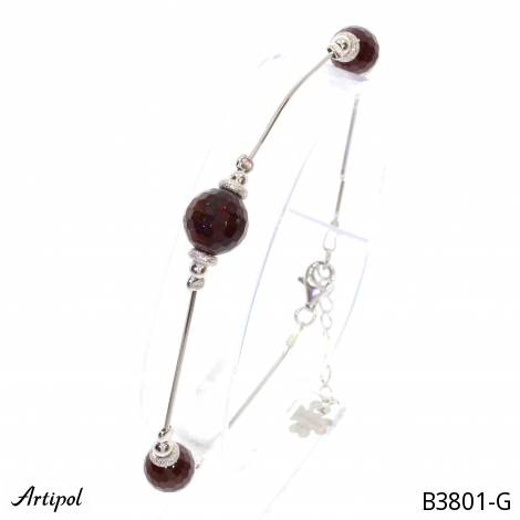 Bracelet B3801-G with real Garnet