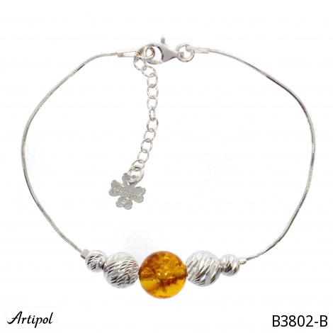 Bracelet B3802-B with real Amber