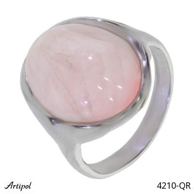 Bague 4210-QR en Quartz rose véritable