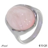 Ring 4210-QR with real Rose quartz