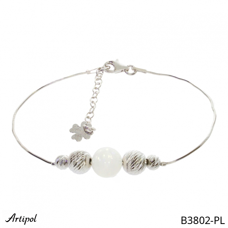 Bracelet B3802-PL en Pierre de lune véritable