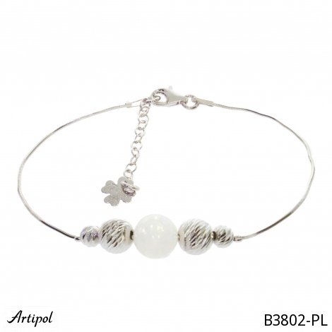 Bracelet B3802-PL with real Moonstone