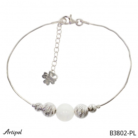 Bracelet B3802-PL en Pierre de lune véritable