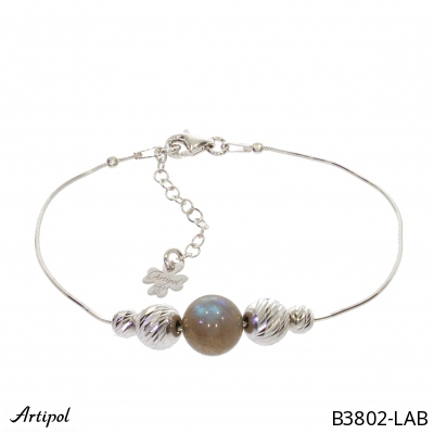 Bracelet B3802-LAB with real Labradorite