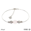 Bracelet B3802-QR with real Rose quartz