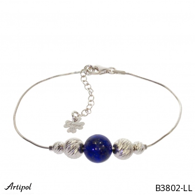 Bracelet B3802-LL en Lapis-lazuli véritable