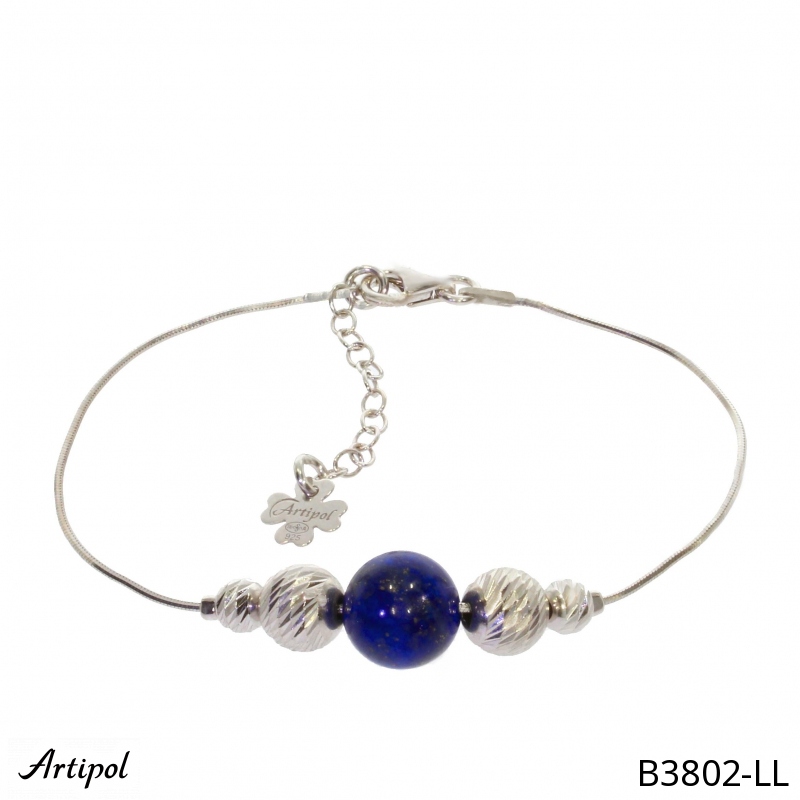 Armreif B3802-LL mit echter Lapis Lazuli