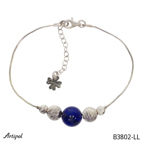 Bracelet B3802-LL with real Lapis lazuli