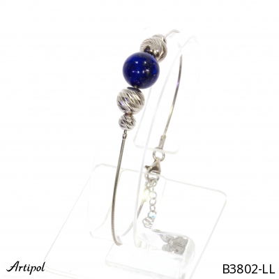 Bracelet B3802-LL with real Lapis lazuli