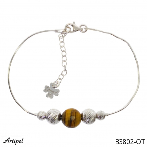 Bracelet B3802-OT en Oeil de tigre véritable
