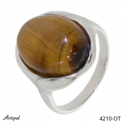 Bague 4210-OT en Oeil de tigre véritable