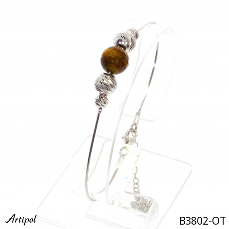 Armreif B3802-OT mit echter Tigerauge