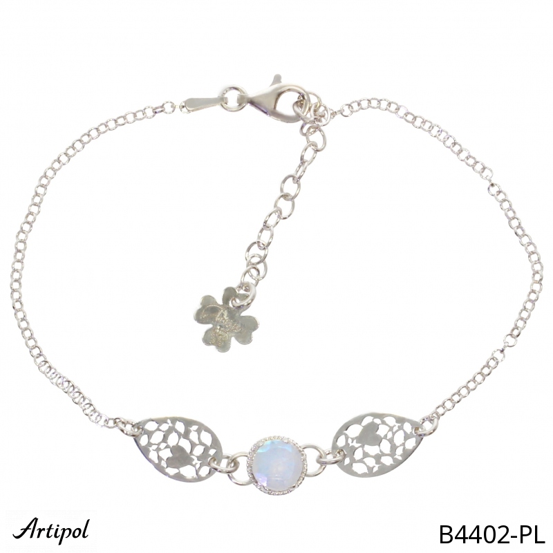 Bracelet B4402-PL with real Moonstone