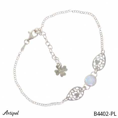 Bracelet B4402-PL with real Moonstone