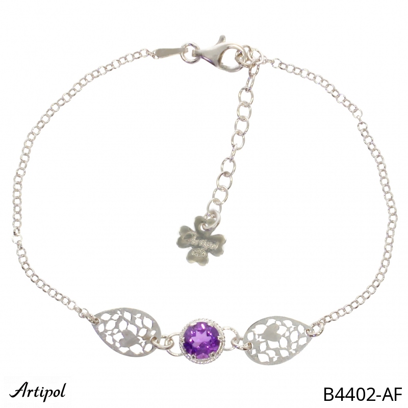 Bracelet B4402-AF with real Amethyst
