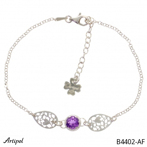 Bransoletka B4402-AF z Ametystem