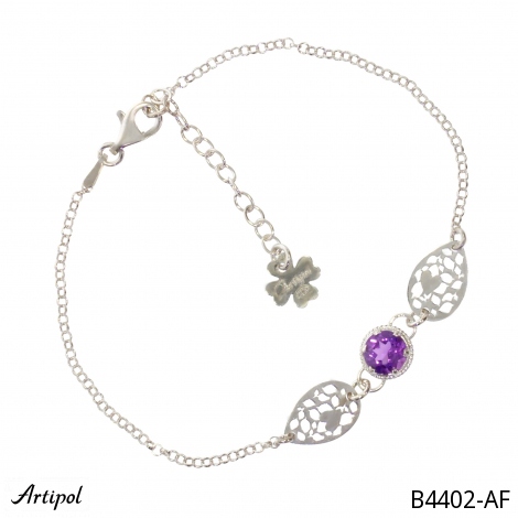 Armreif B4402-AF mit echter Amethyst