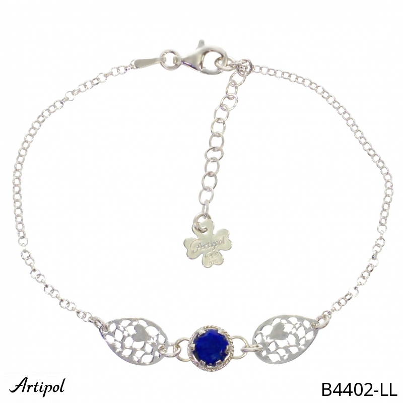 Armreif B4402-LL mit echter Lapis Lazuli