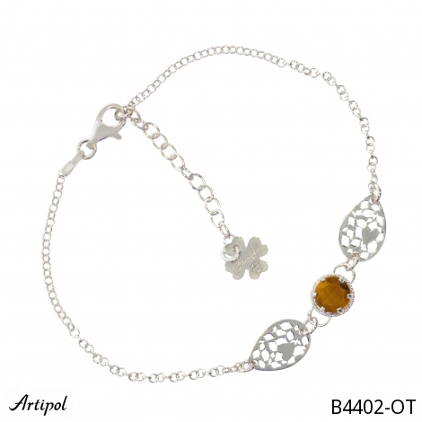 Bracelet B4402-OT en Oeil de tigre véritable