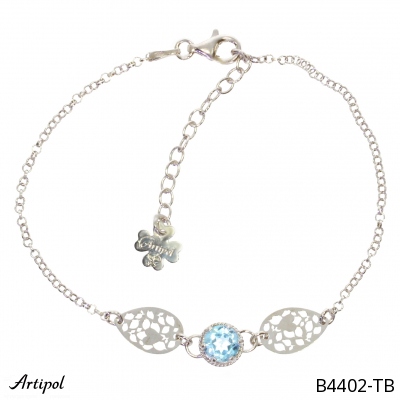Bracelet B4402-TB with real Blue Topaz