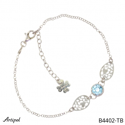 Bracelet B4402-TB with real Blue topaz