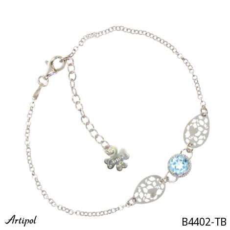 Bracelet B4402-TB with real Blue Topaz