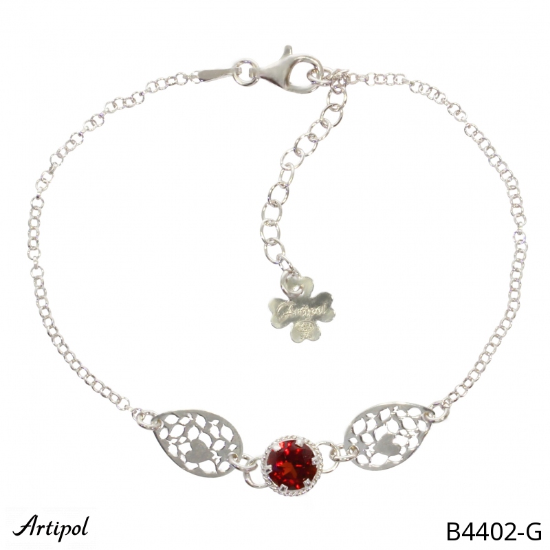 Bracelet B4402-G en Grenat véritable