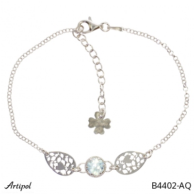 Bracelet B4402-AQ with real Aquamarine