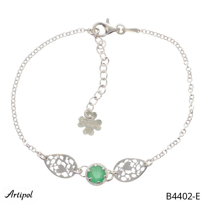 Bracelet B4402-E with real Emerald