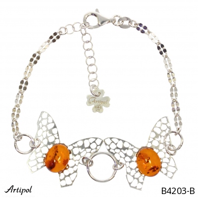 Bracelet B4203-B with real Amber