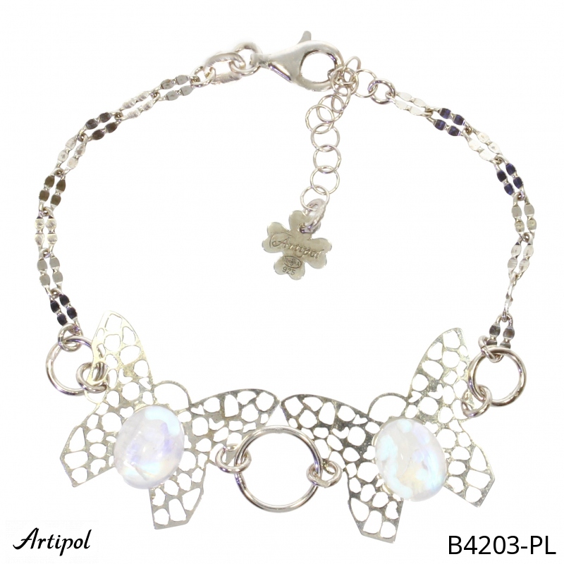 Bracelet B4203-PL with real Moonstone