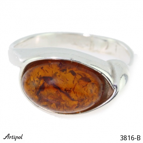 Ring 3816-B with real Amber