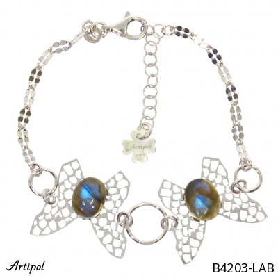 Bracelet B4203-LAB with real Labradorite