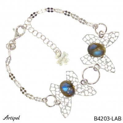 Bracelet B4203-LAB with real Labradorite