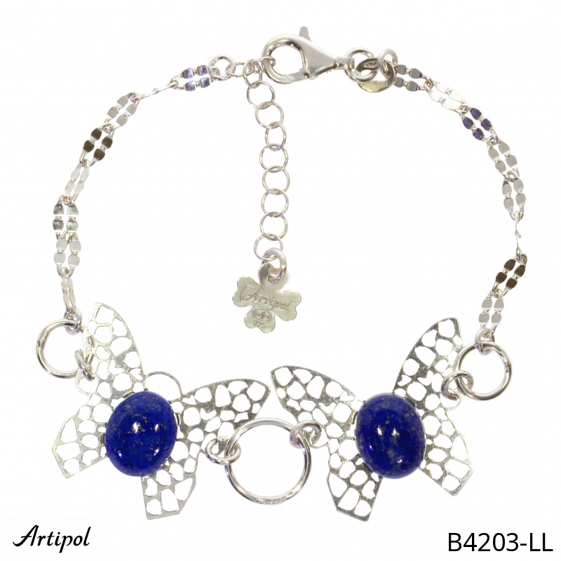 Armreif B4203-LL mit echter Lapis Lazuli