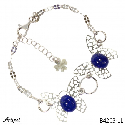 Armreif B4203-LL mit echter Lapis Lazuli