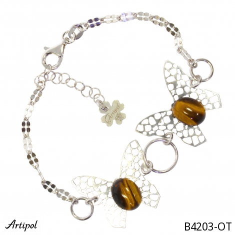 Armreif B4203-OT mit echter Tigerauge