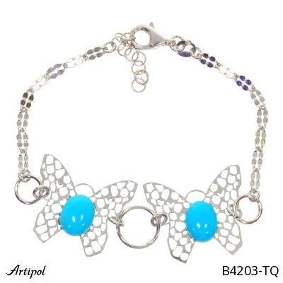 Bracelet B4203-TQ with real Turquoise