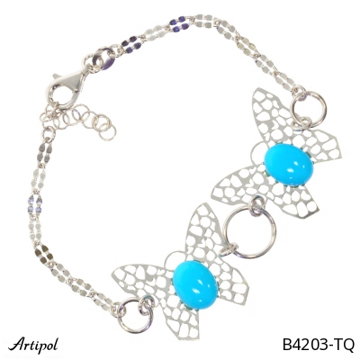 Bracelet B4203-TQ with real Turquoise